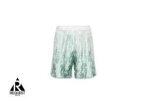 Gradiant Repeat Silk Shorts "Green"