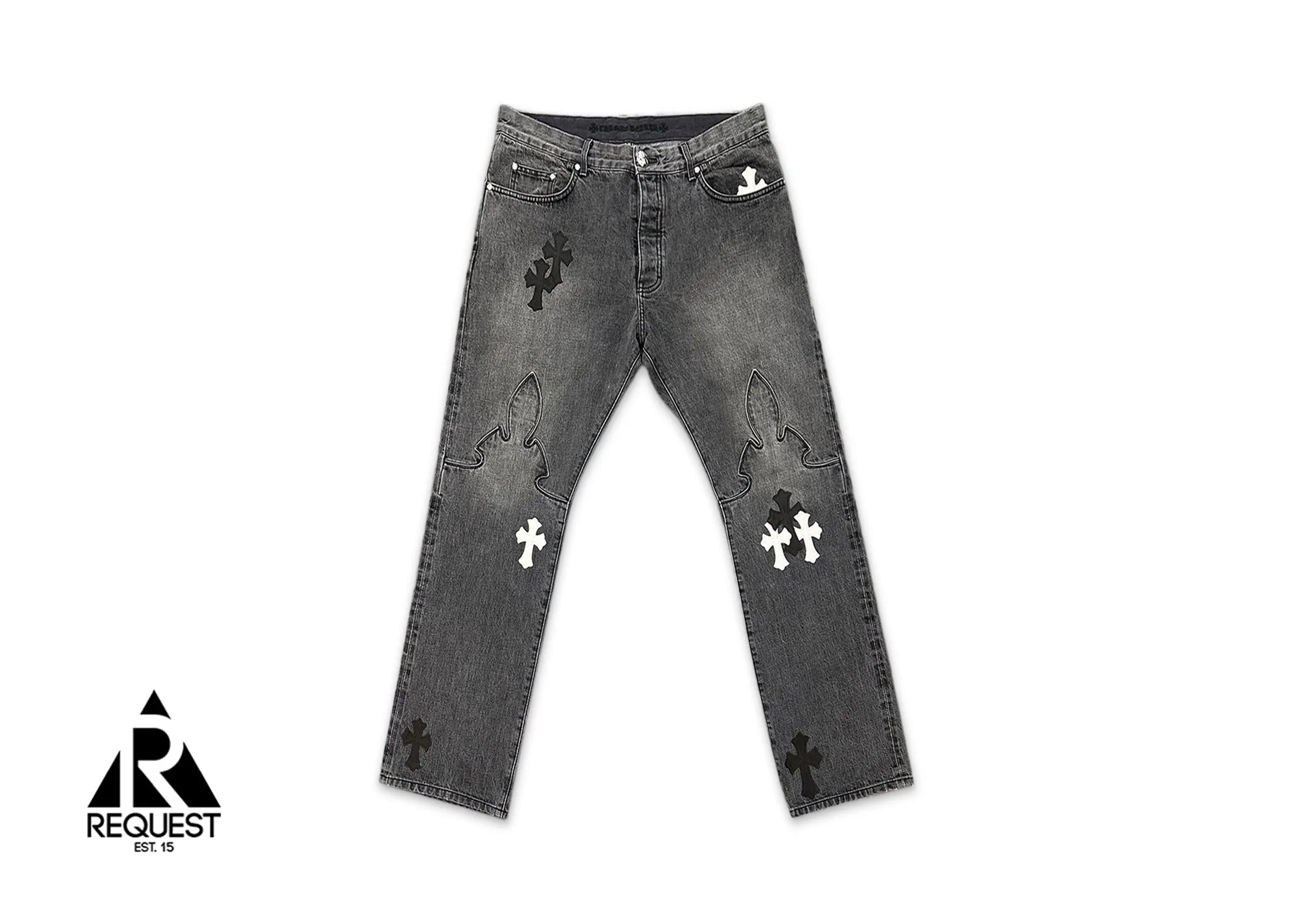 Grey Fleur Denim "Black/White Crosses"