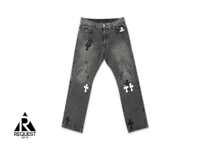 Grey Fleur Denim "Black/White Crosses"