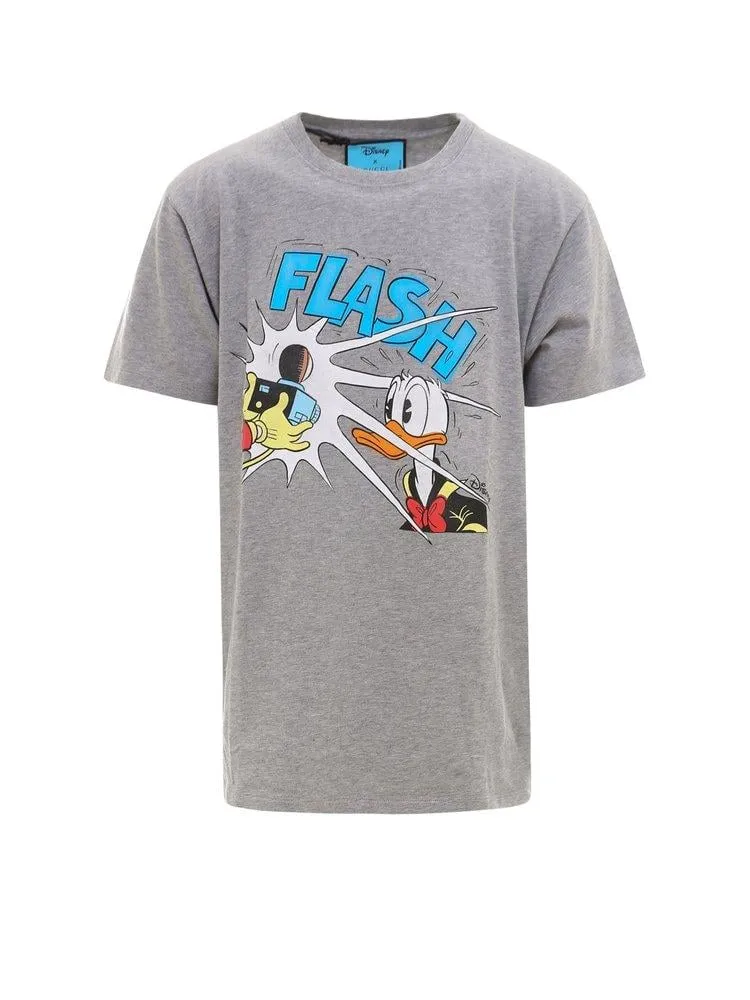 Gucci x Disney Oversized Donald Duck Cotton Gray T-Shirt