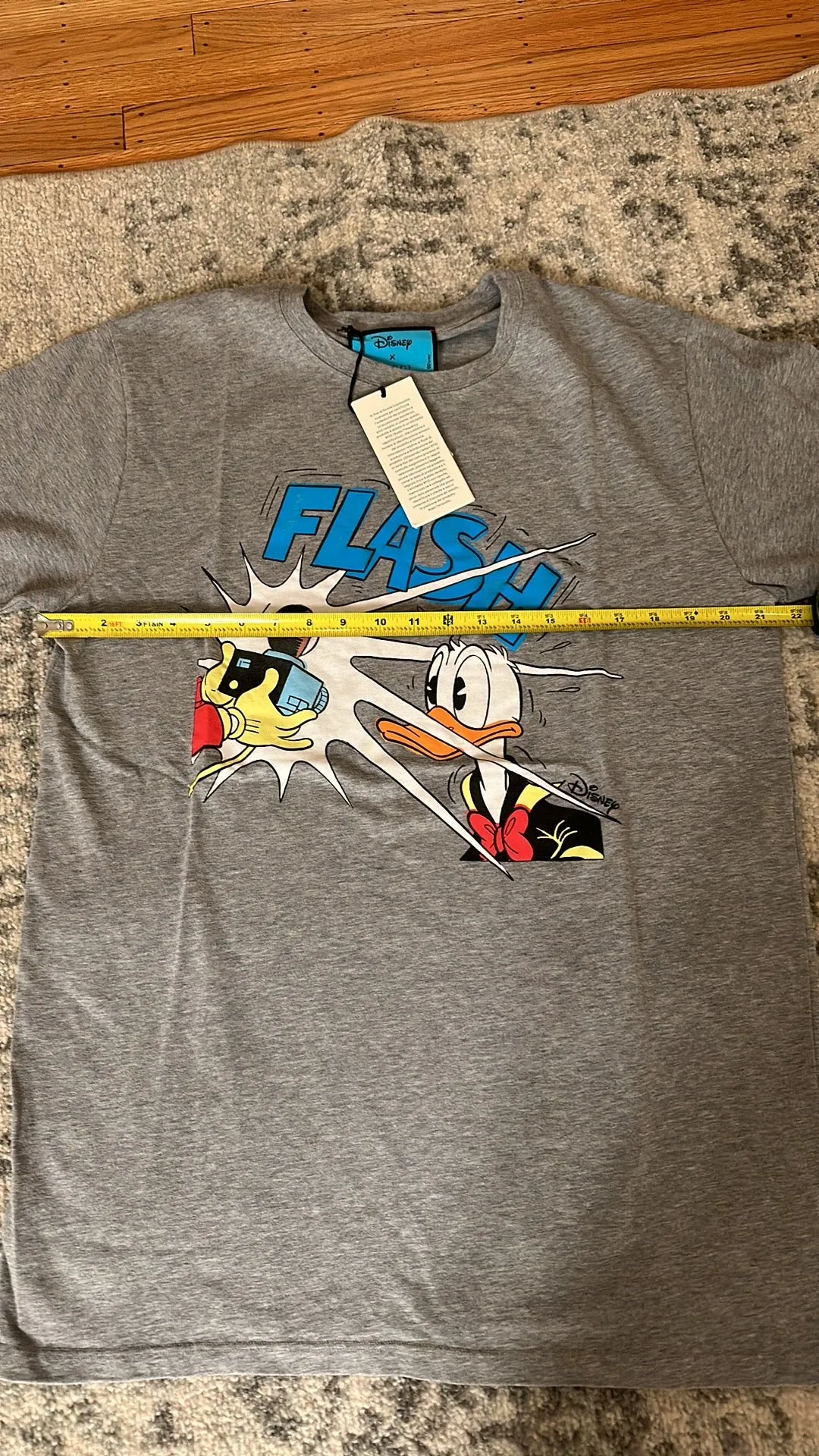 Gucci x Disney Oversized Donald Duck Cotton Gray T-Shirt
