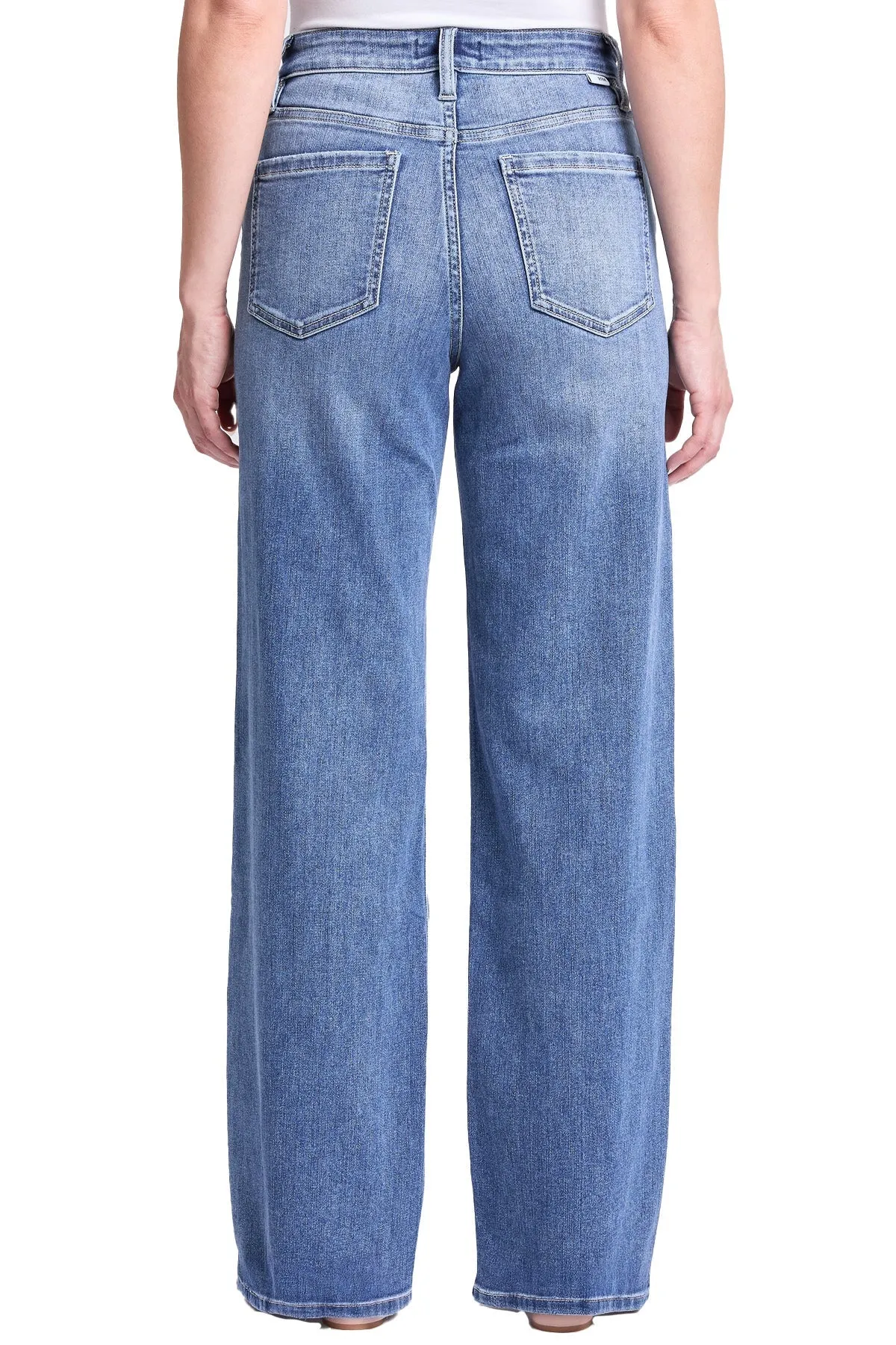 Hailey High Rise Distressed Wide Leg Jeans