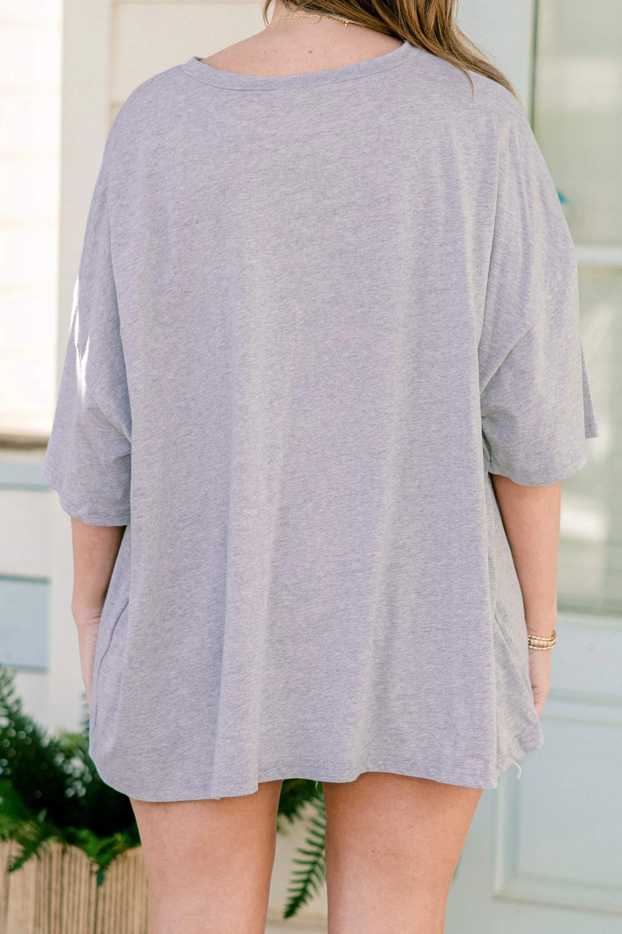 Happy Birthday America Boyfriend Tee, Heather Gray