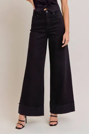 Hidden Jeans - Black Clean Stretch 32in Inseam Wideleg NORI