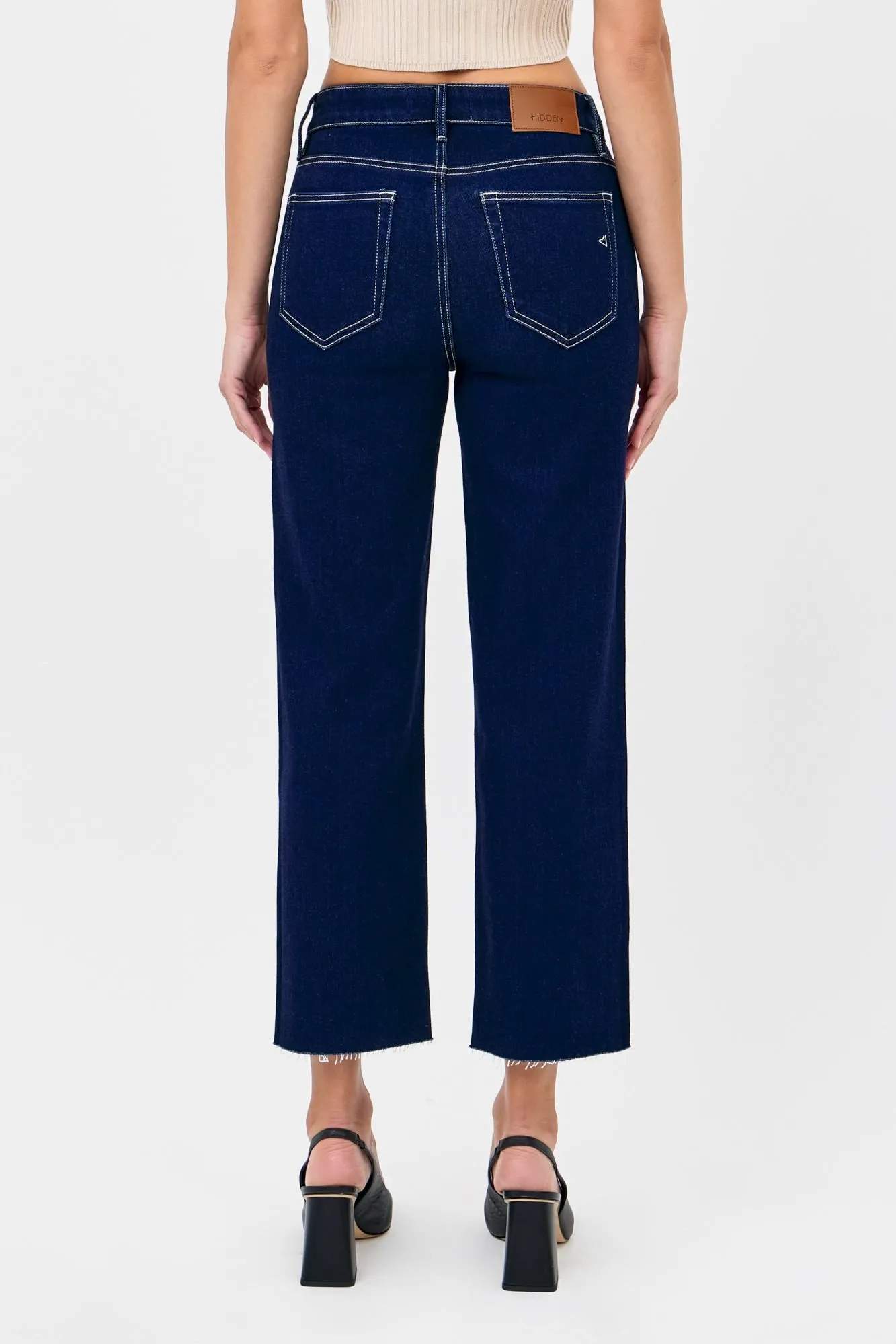 Hidden Tracey High Rise Relaxed Straight with Hem slits