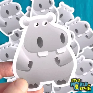 Hippo Sticker