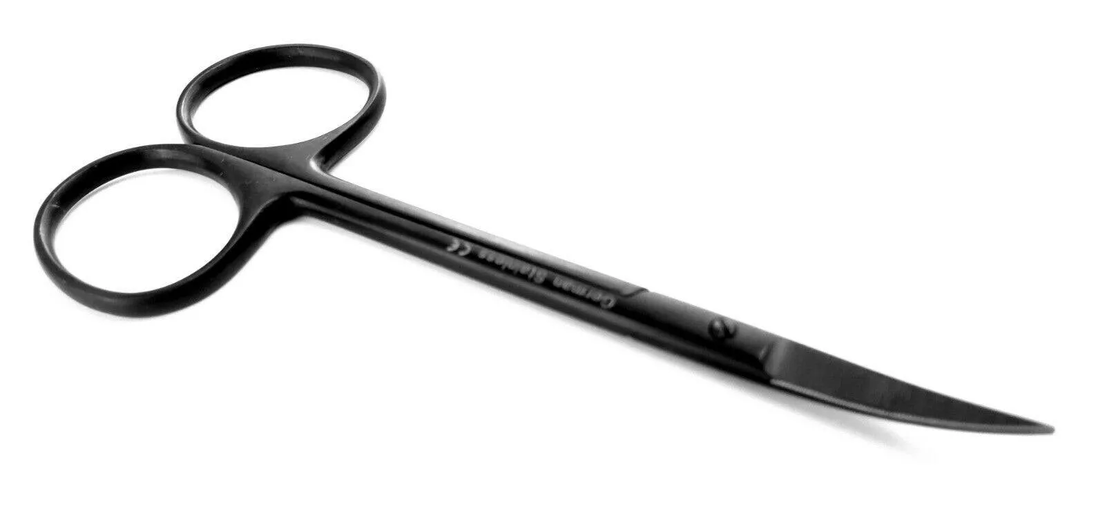 Iris Scissors, 4.5" Curved, Stainless Steel MacBlack Series