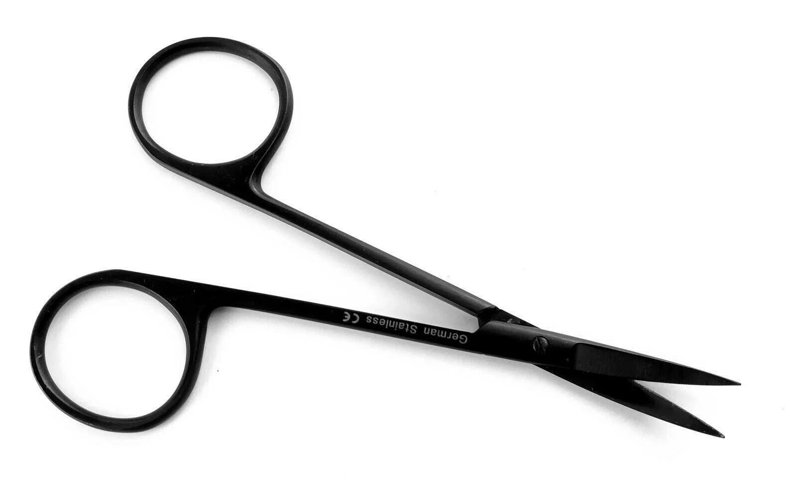 Iris Scissors, 4.5" Curved, Stainless Steel MacBlack Series