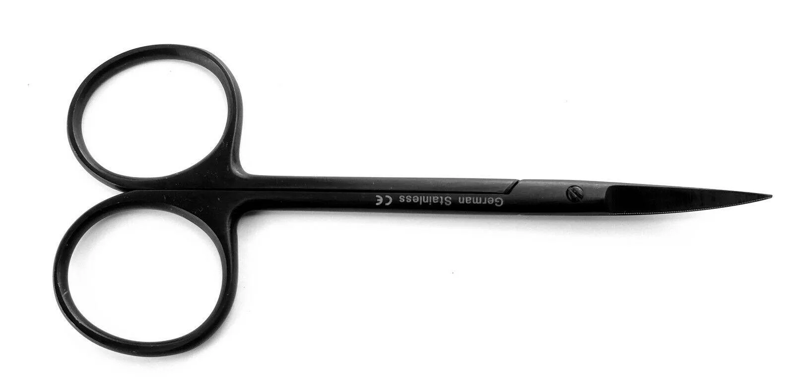 Iris Scissors, 4.5" Curved, Stainless Steel MacBlack Series