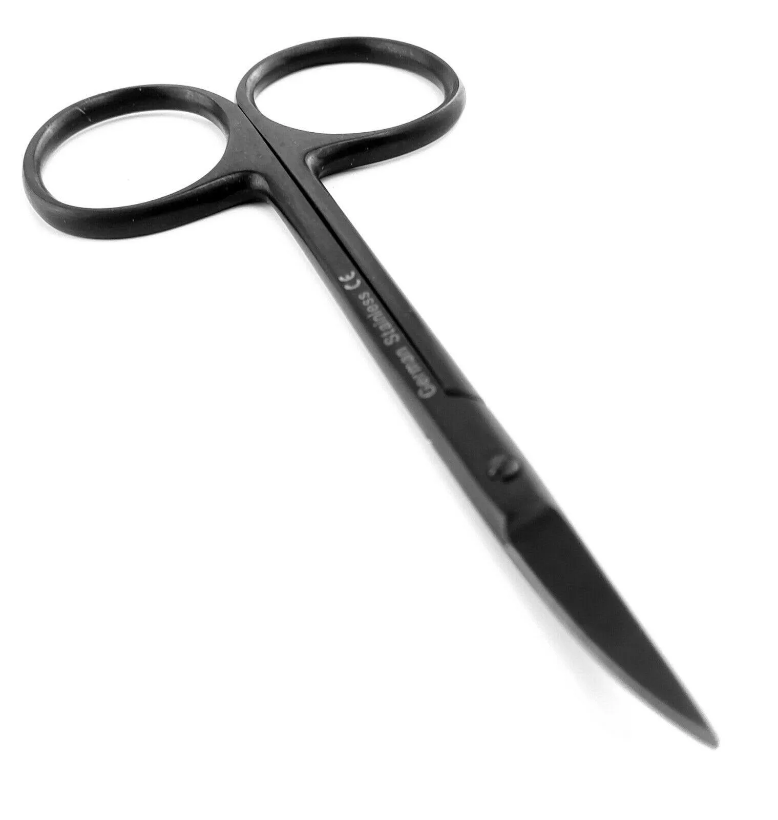 Iris Scissors, 4.5" Curved, Stainless Steel MacBlack Series
