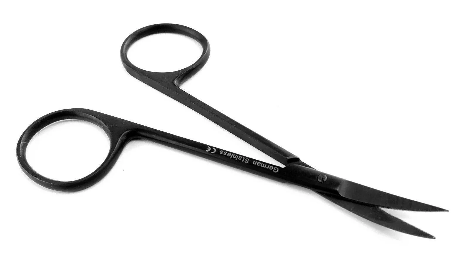 Iris Scissors, 4.5" Curved, Stainless Steel MacBlack Series