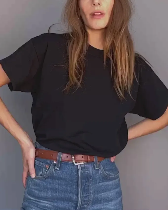 Jessa Boxy Crop Top | Jet Black   Optic White
