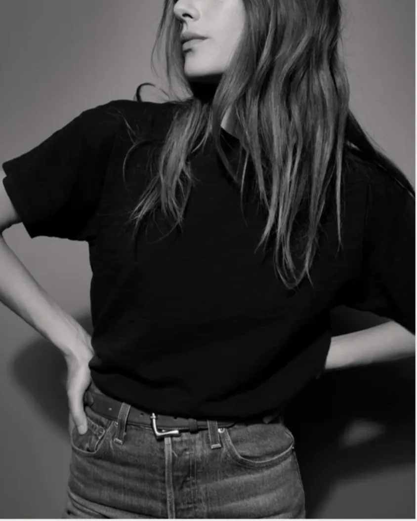 Jessa Boxy Crop Top | Jet Black   Optic White