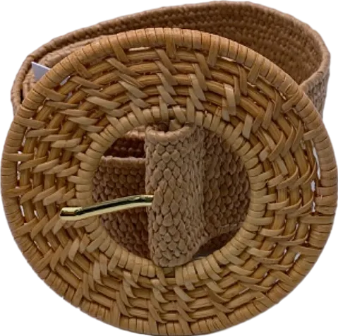 J.Mclaughlin Beige Woven Straw Belt UK S/M