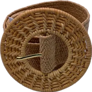 J.Mclaughlin Beige Woven Straw Belt UK S/M