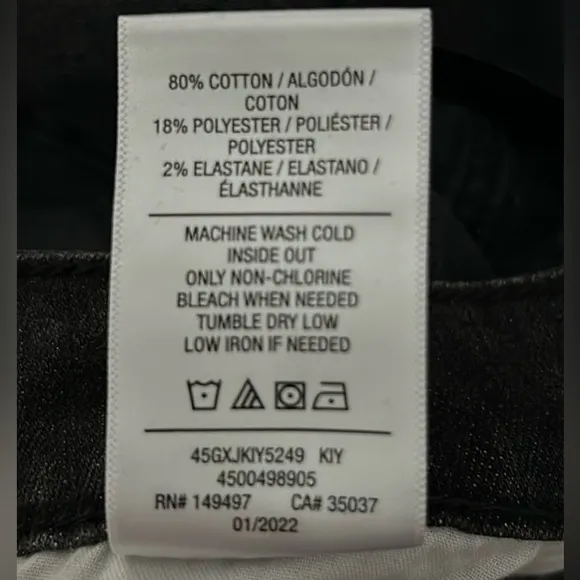 Joe's Jeans Size 28” Straight Crop Cut Hem in Faded Black