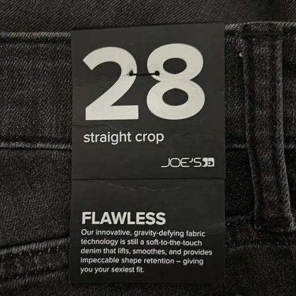 Joe's Jeans Size 28” Straight Crop Cut Hem in Faded Black