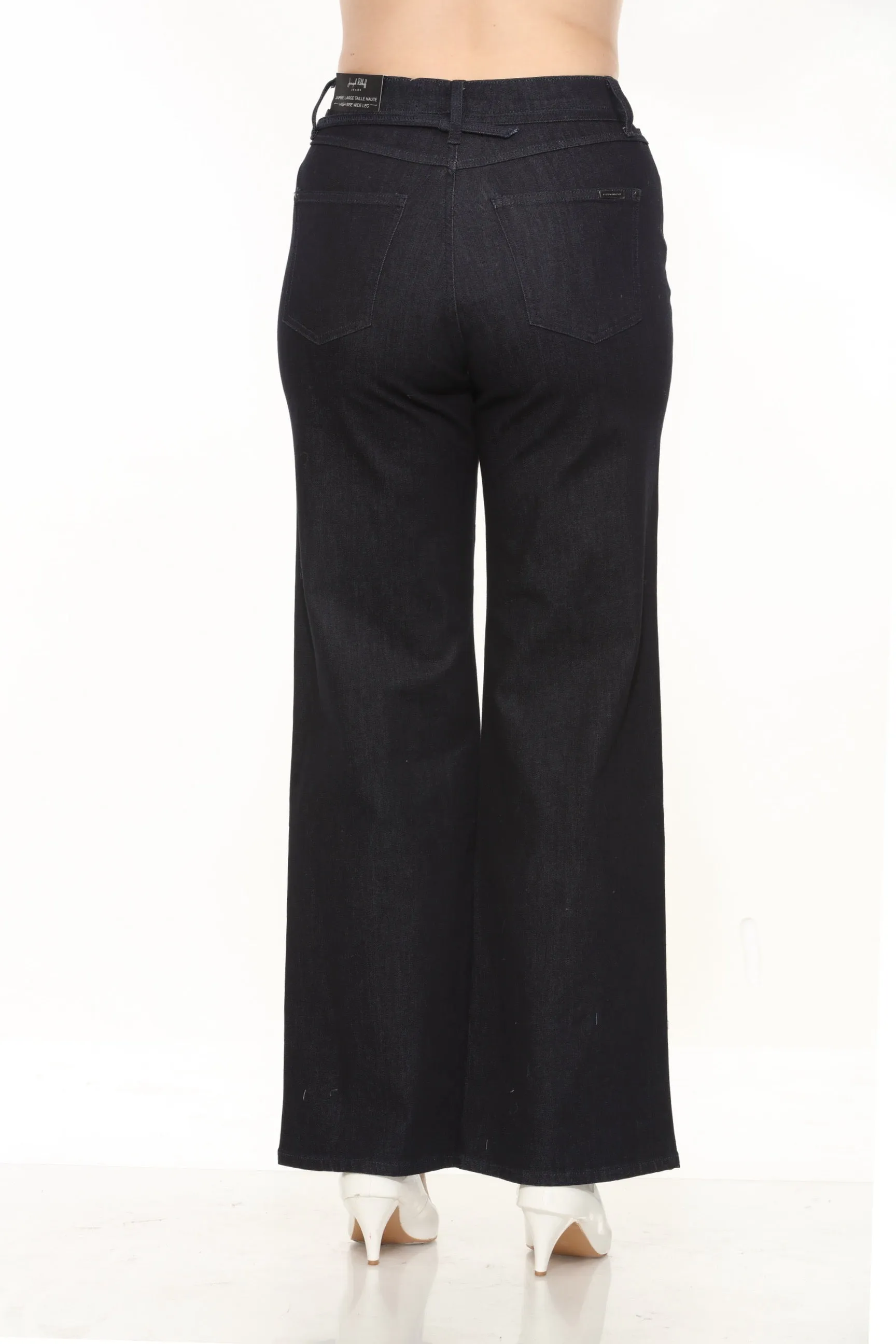 Joseph Ribkoff Indigo Blue Belted High Rise Wide Leg Denim Jeans 243913