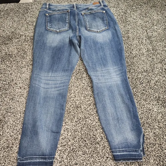 Judy Blue Skinny Fit Jeans Side Slits Women's Size 18W High Rise Clean Cut