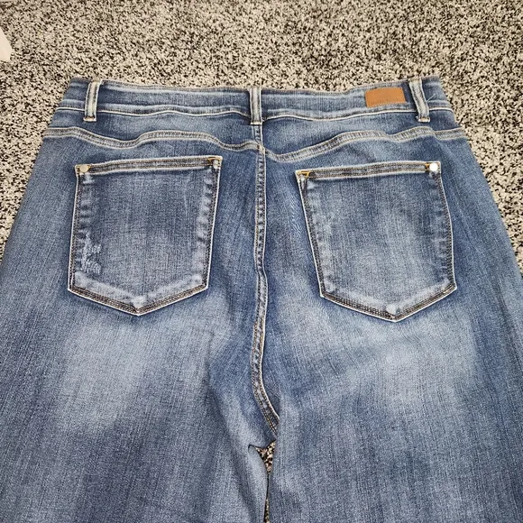Judy Blue Skinny Fit Jeans Side Slits Women's Size 18W High Rise Clean Cut