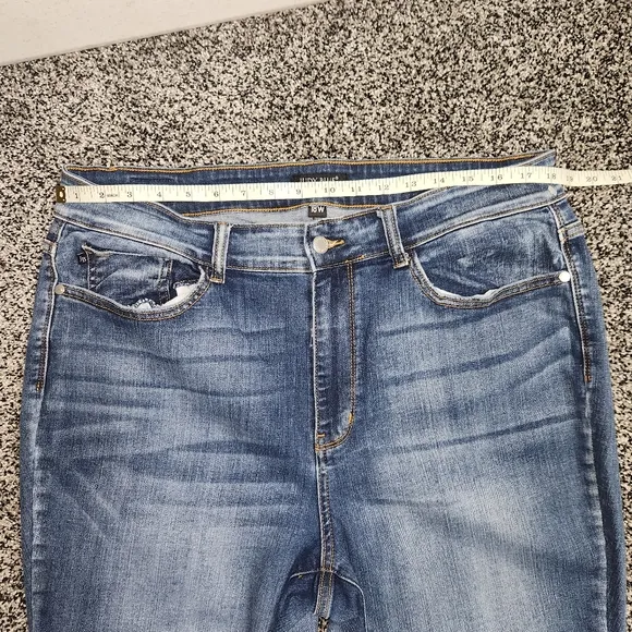 Judy Blue Skinny Fit Jeans Side Slits Women's Size 18W High Rise Clean Cut