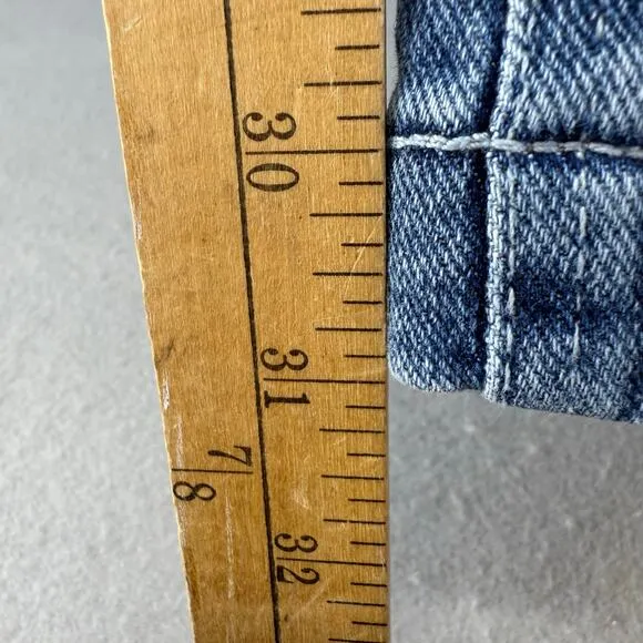Juicy Couture Jeans Women's 11/30 Blue Lunita Wide Leg Rhinestone Logo 80s