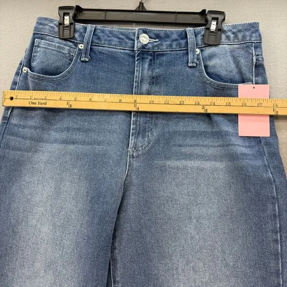 Juicy Couture Jeans Women's 11/30 Blue Lunita Wide Leg Rhinestone Logo 80s