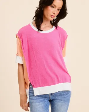 JUST PEACHY TOP - PINK-PEACHY