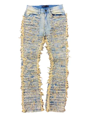 Kdnk Distressed Skinny Flare Jeans T.Blue