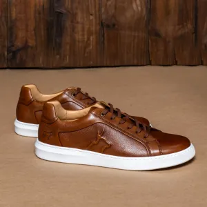 Kingsley Heath S Nguni Overlay Sneaker Tan/White