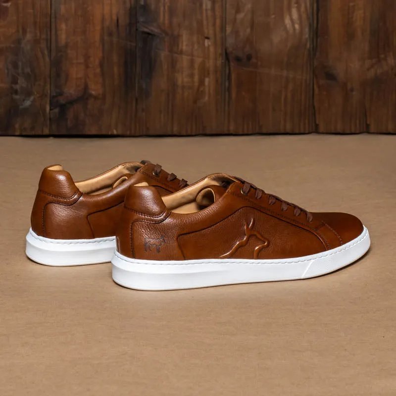 Kingsley Heath S Nguni Overlay Sneaker Tan/White