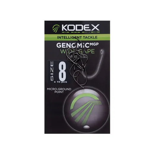 KODEX GenomicMGP Wide Gape Hooks - Barbless (10pc pkt)