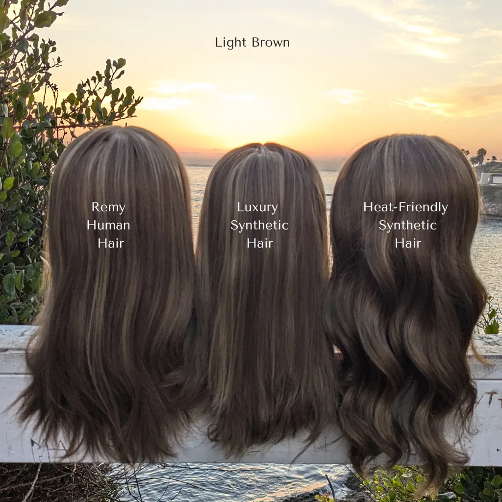 Lace Front Luxury Synthetic Wig | 14"/20" Inch Light Brown