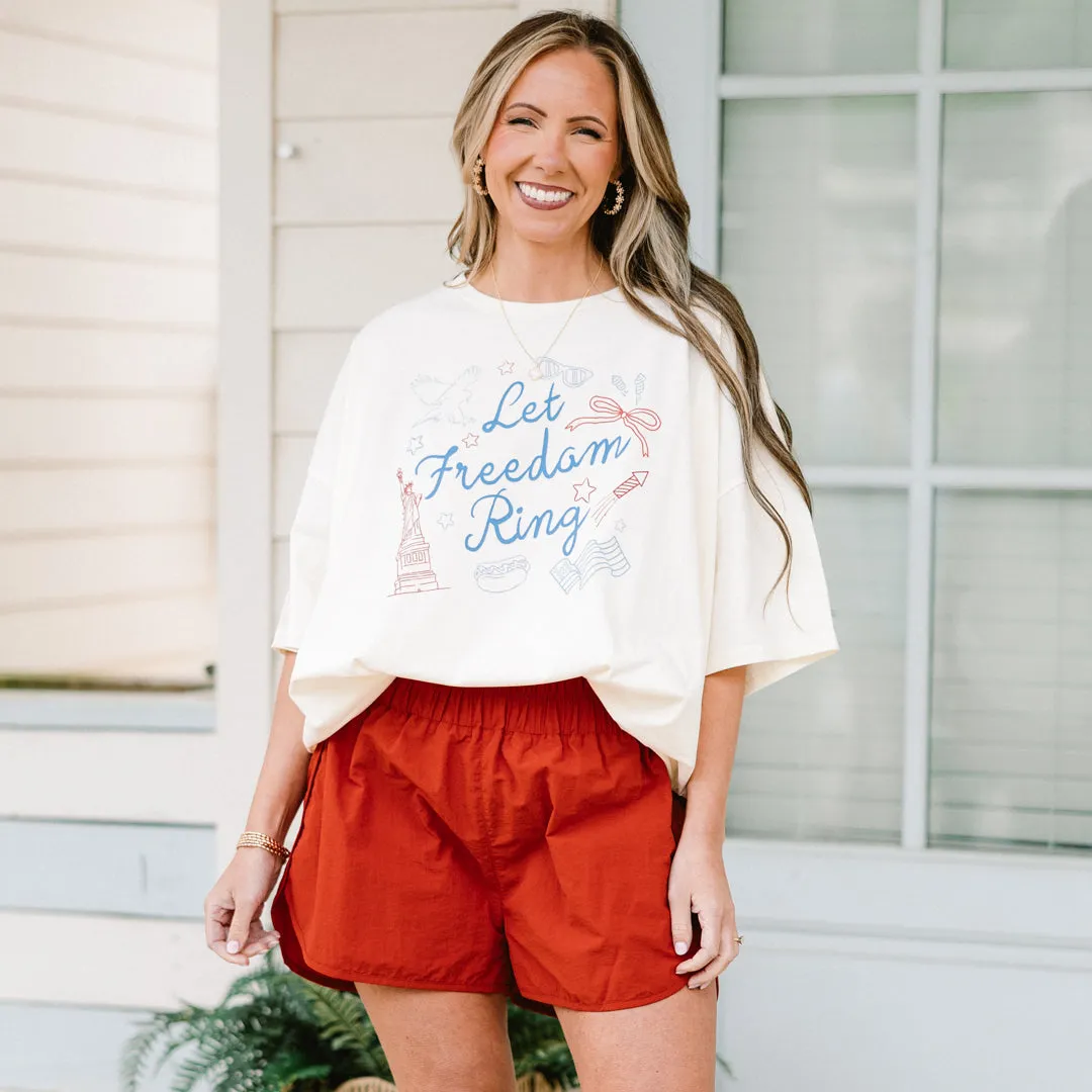 Let Freedom Ring Boyfriend Tee, Ivory