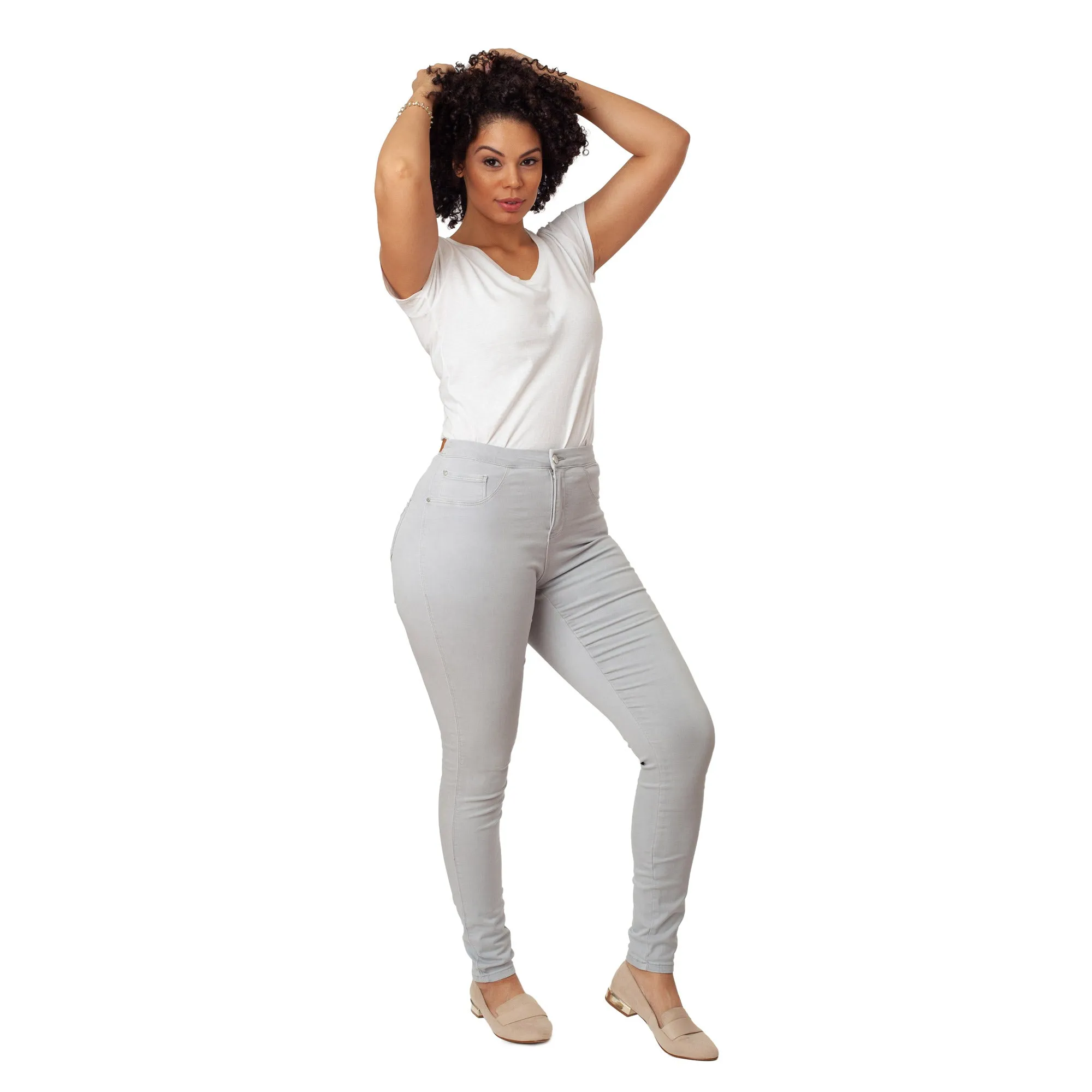 Light Grey Jeans Basic Signature Style