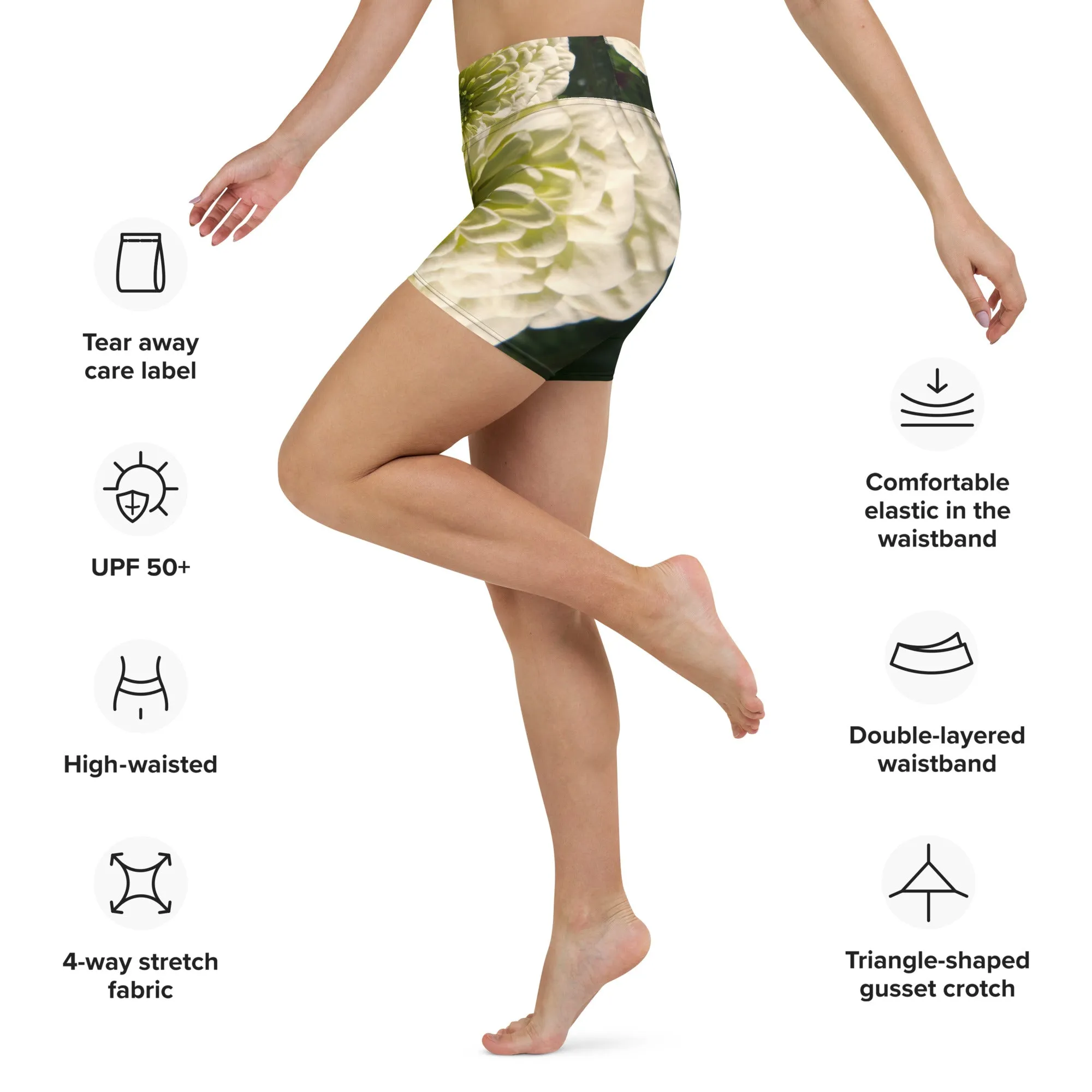 Lime Cream Yoga Shorts