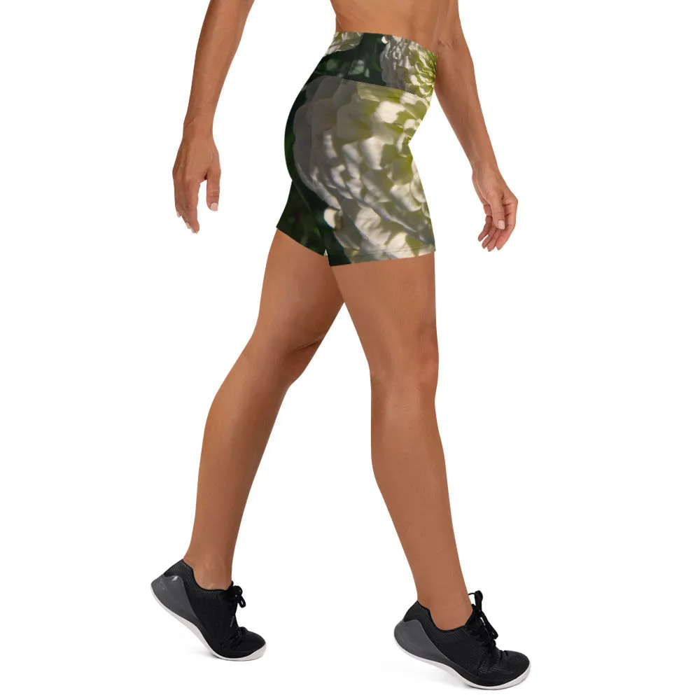 Lime Cream Yoga Shorts