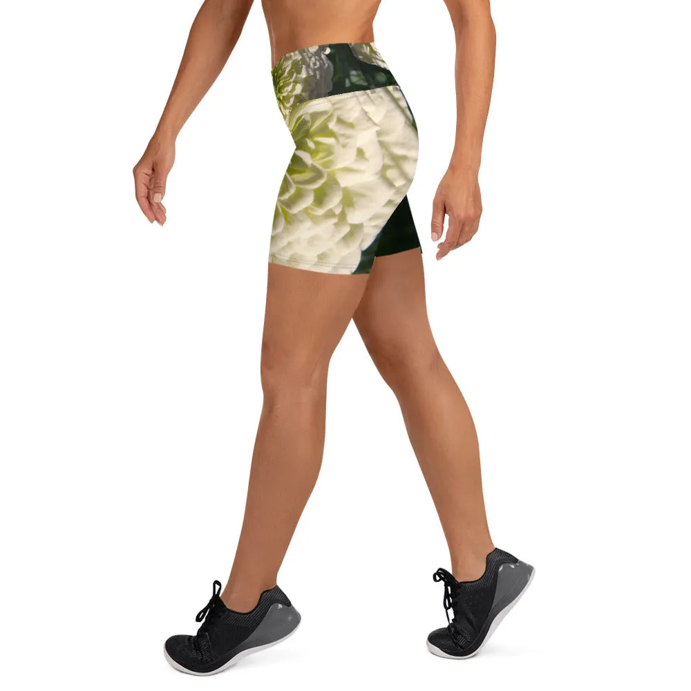 Lime Cream Yoga Shorts