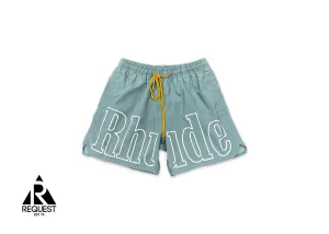 Logo Swim Trunks "Sage"