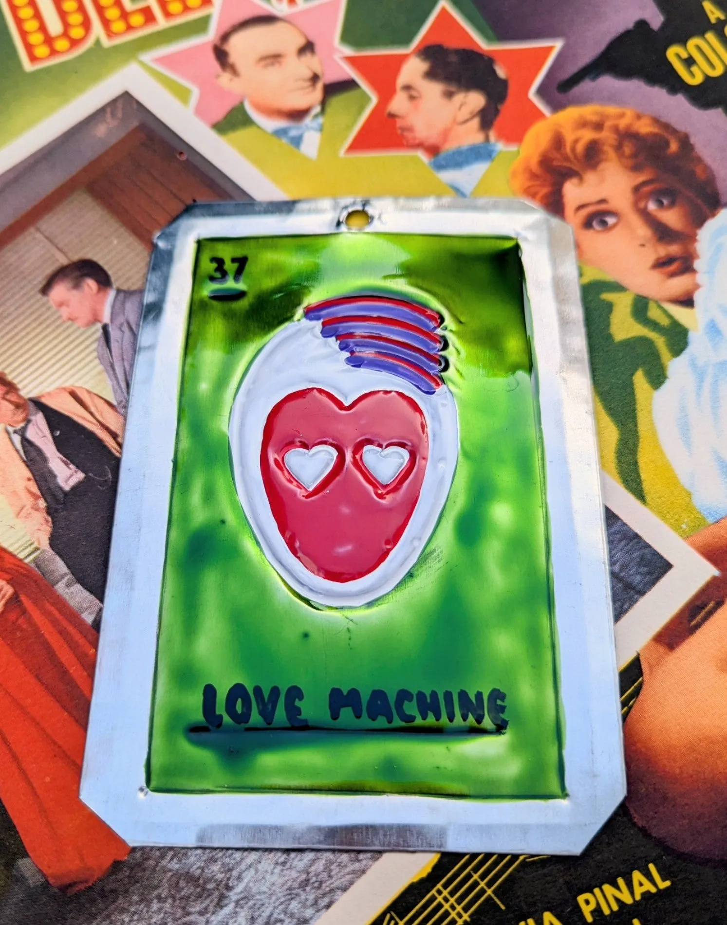 Luchador tin plaques