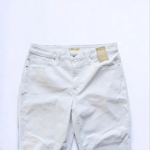 Madewell Stovepipe Jeans Plus Sz 20 Magic Pockets High Rise Stretch NWT White