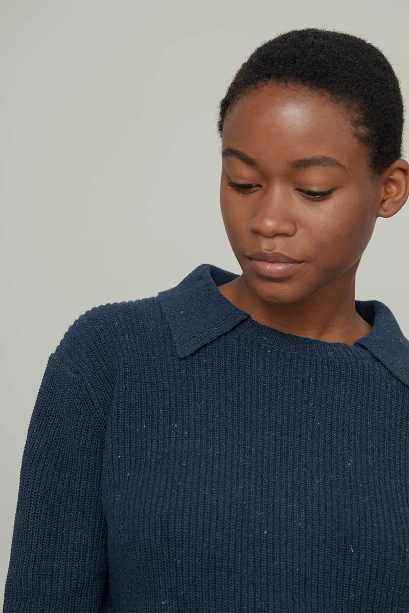 Maglia Cropped Donna Cotone Jeans Rigenerato Martina