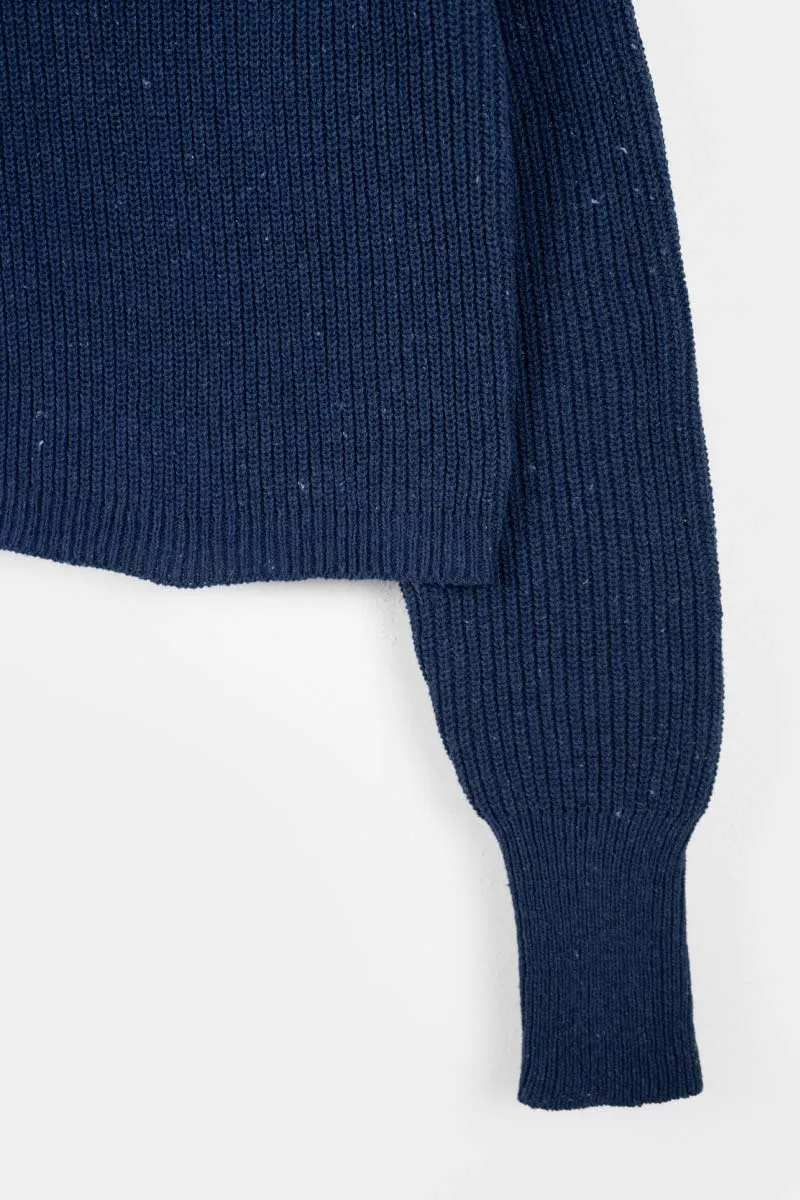 Maglia Cropped Donna Cotone Jeans Rigenerato Martina