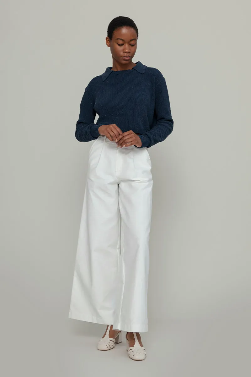 Maglia Cropped Donna Cotone Jeans Rigenerato Martina