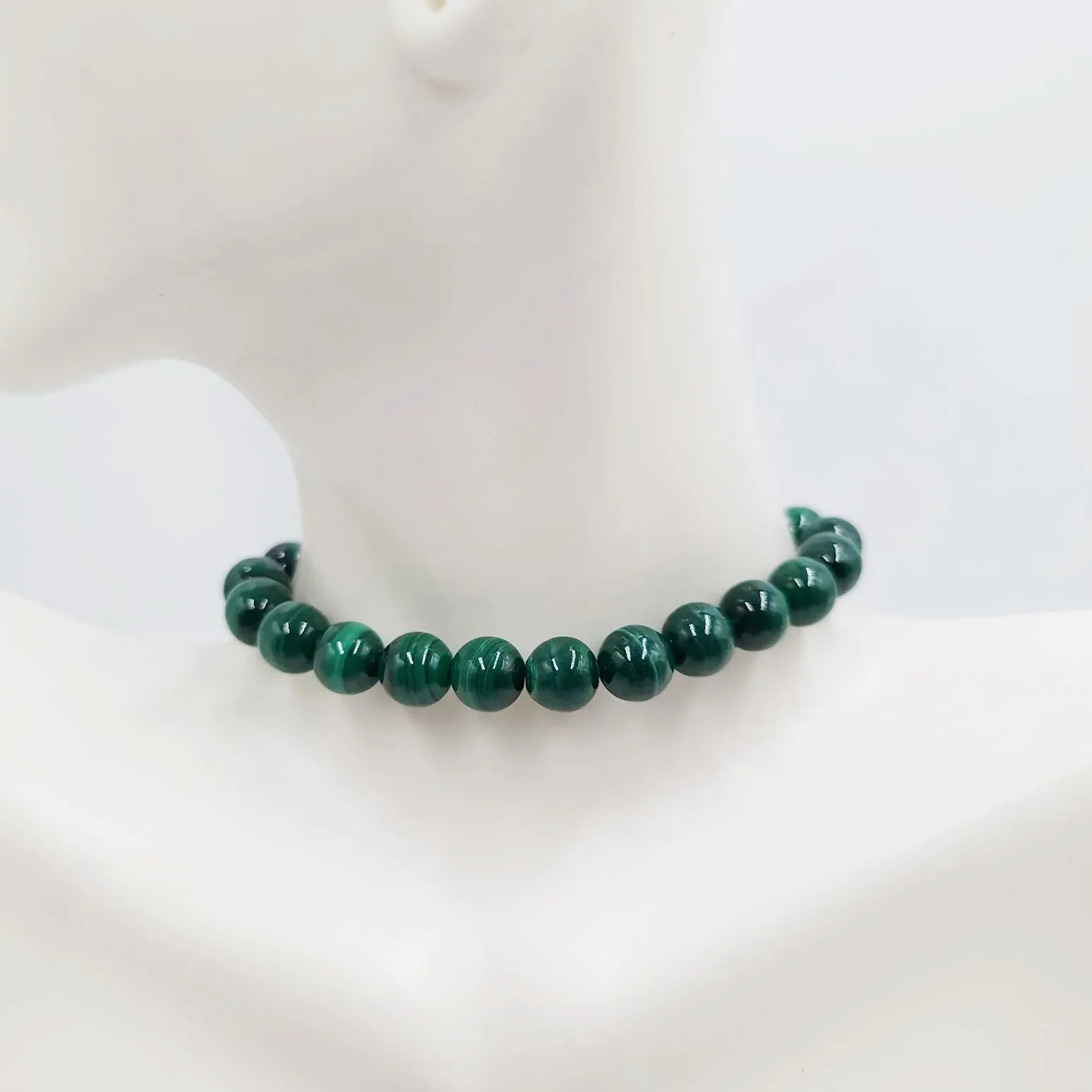 Malachite Bead Bracelet 8mm