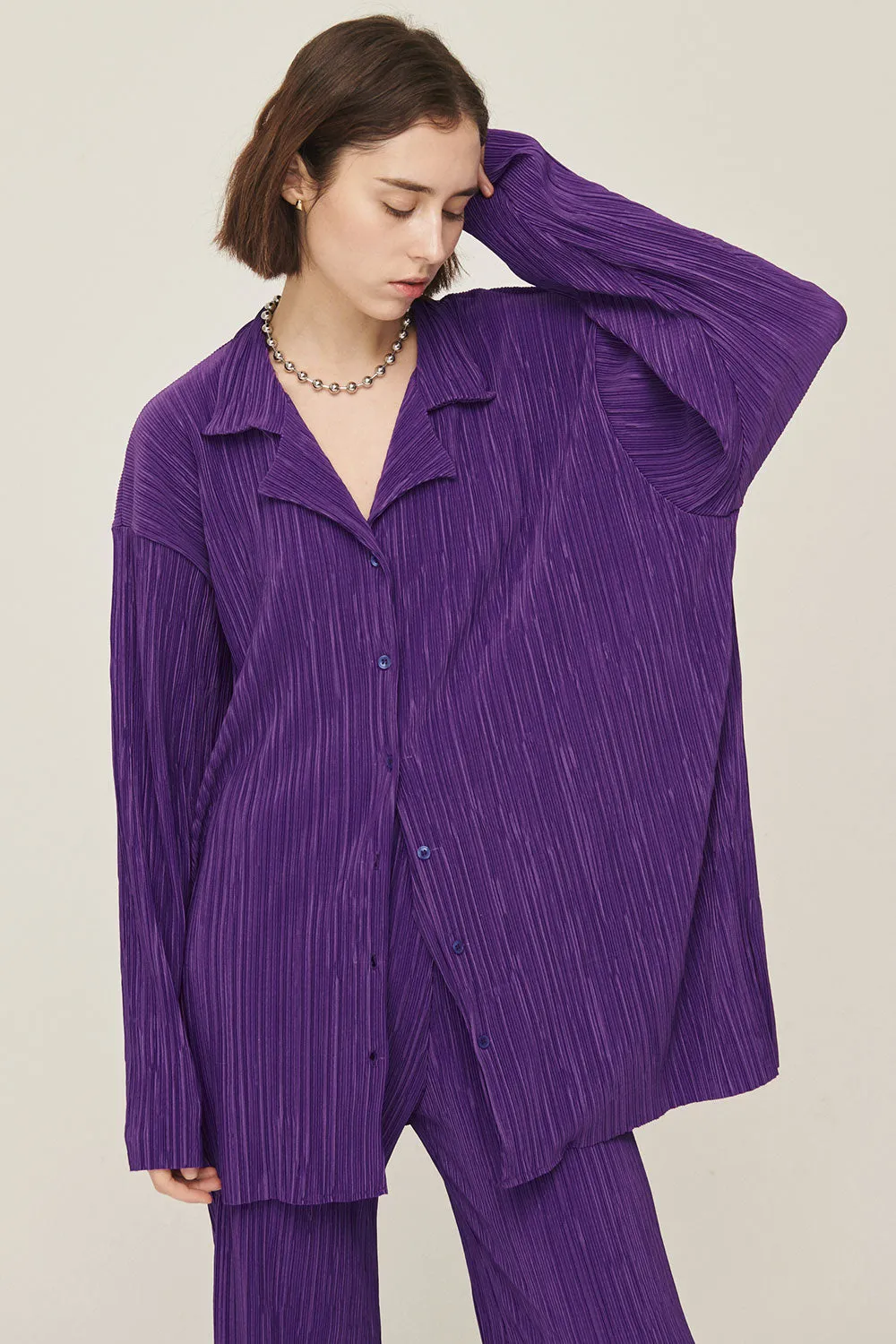 Maria Oversized Plisse Shirt