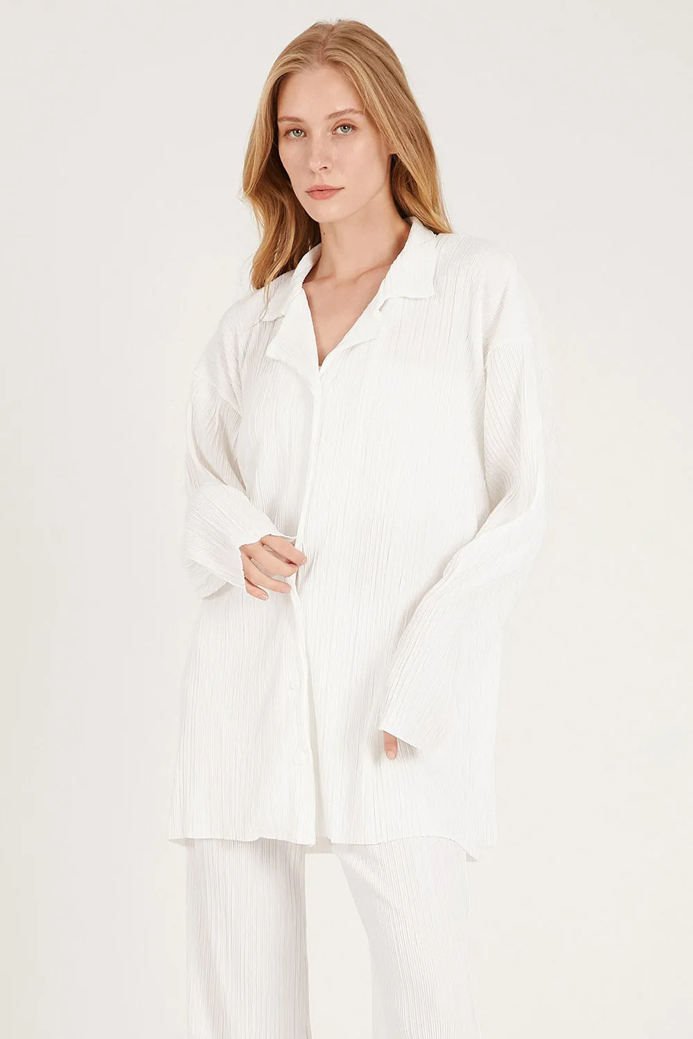 Maria Oversized Plisse Shirt