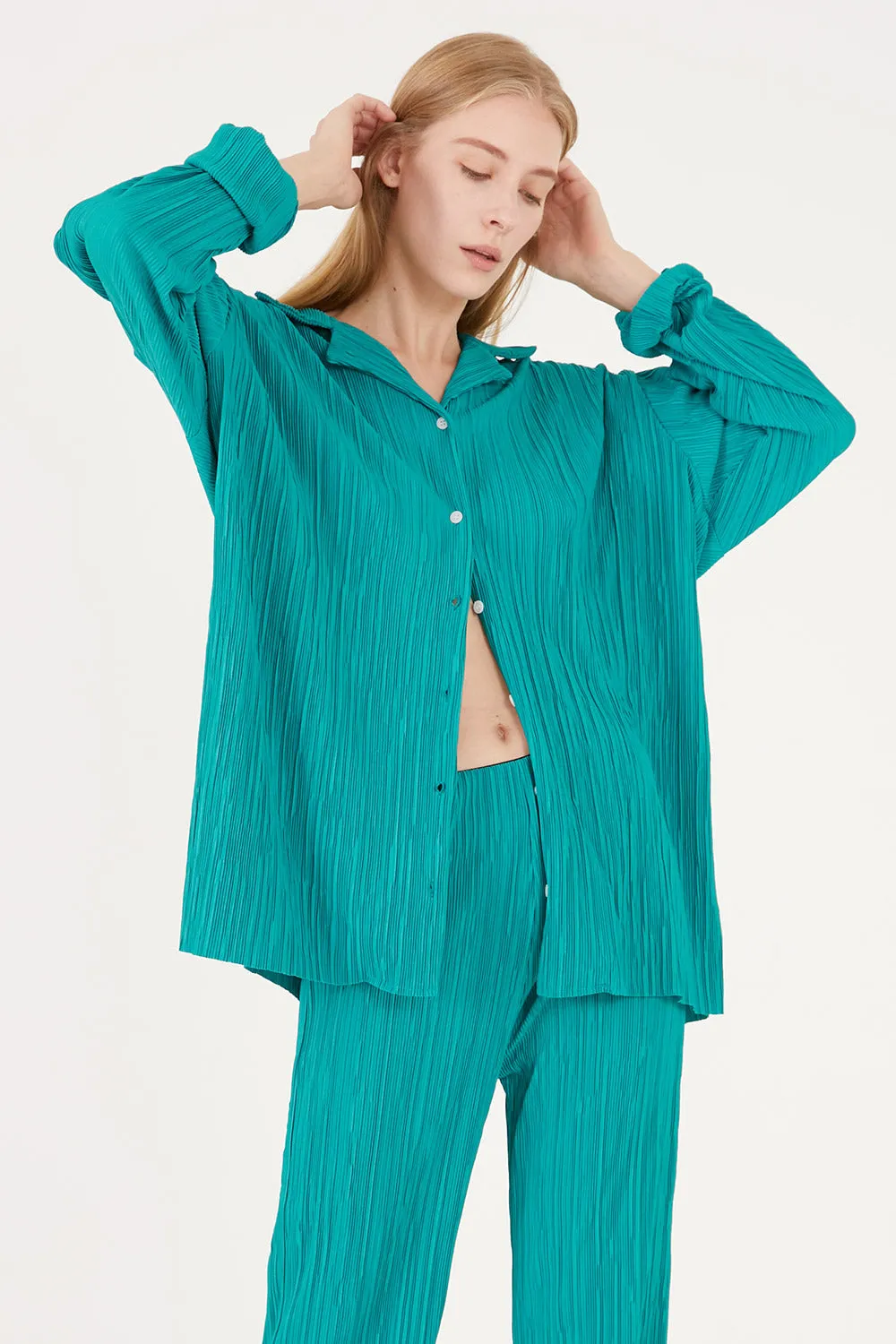 Maria Oversized Plisse Shirt