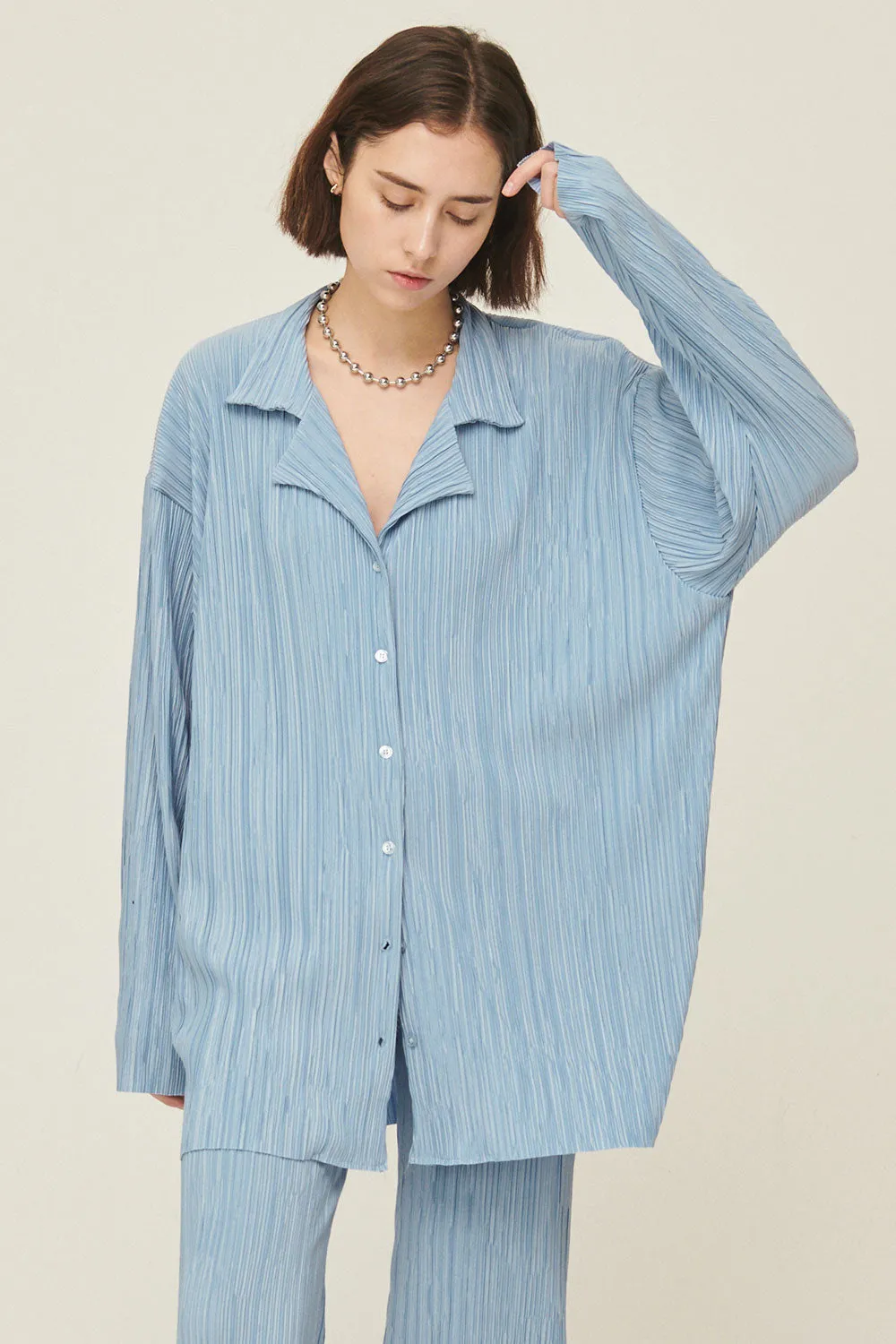 Maria Oversized Plisse Shirt