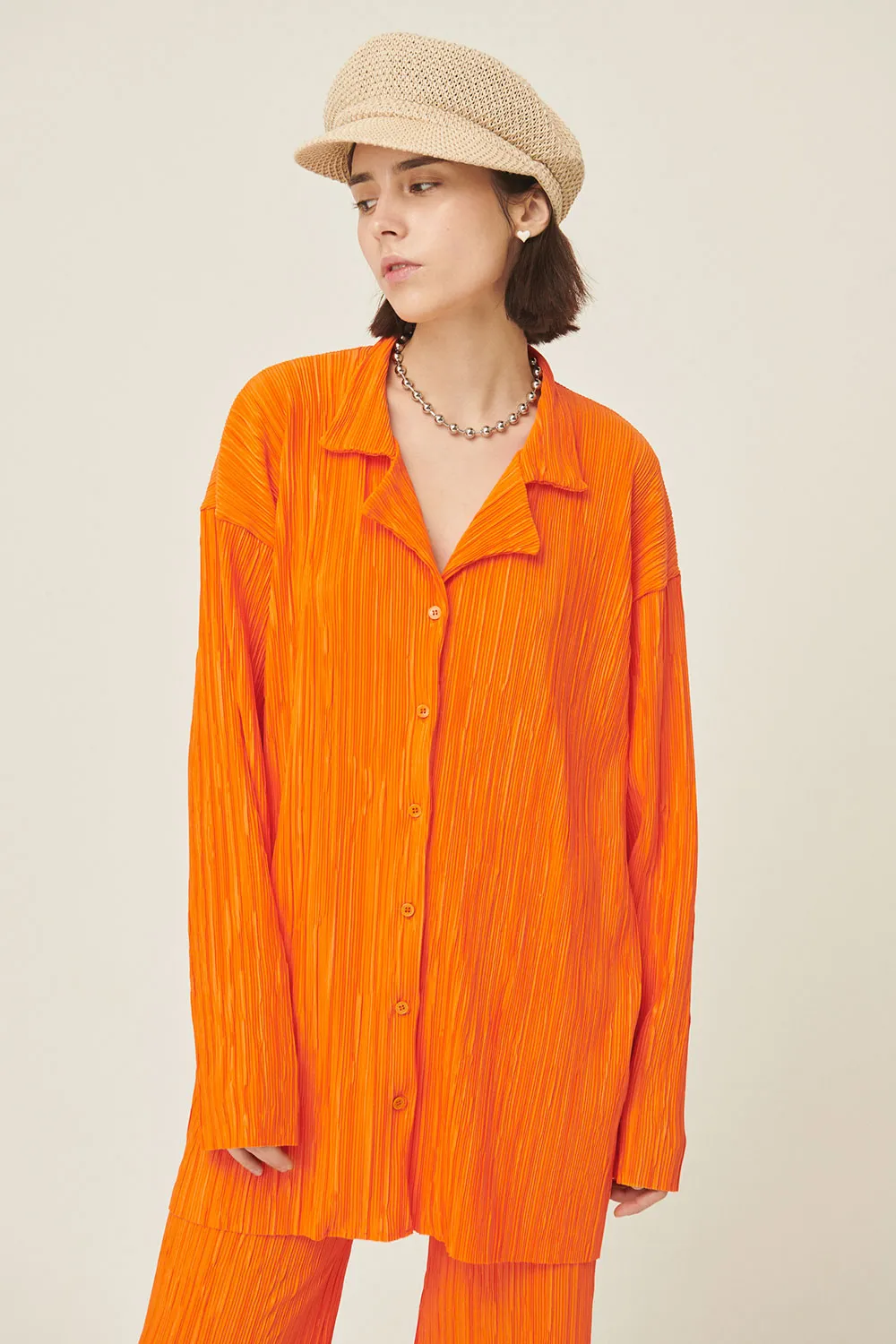 Maria Oversized Plisse Shirt